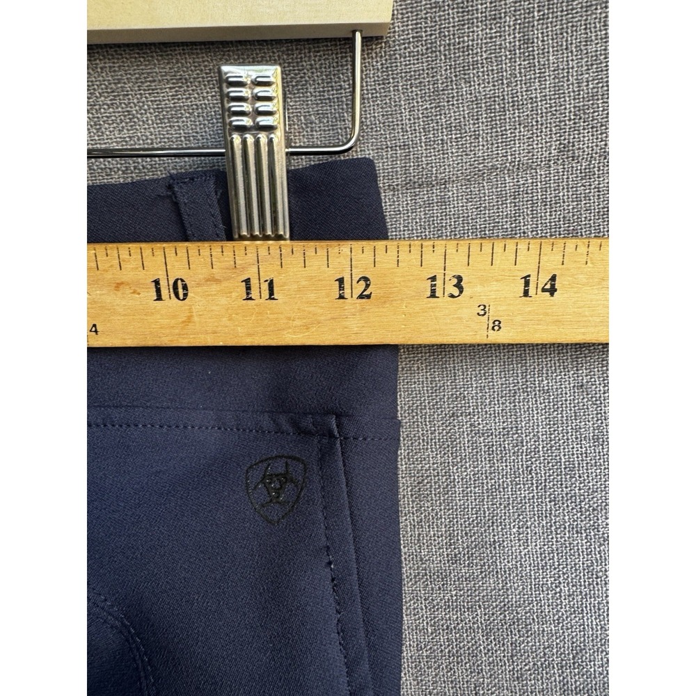Girl's Ariat Equestrian Riding Pants Youth Size 10R Breeches Navy Blue - Picture 3 of 5